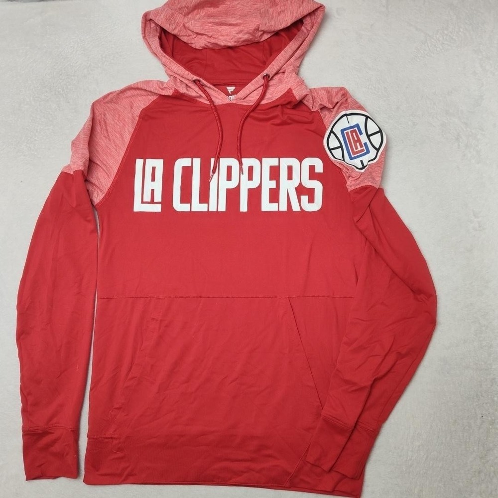 LA Clippers Fanatics Sweatshirt Mens Small Red NBA Basketball Hoodie Pullover‎